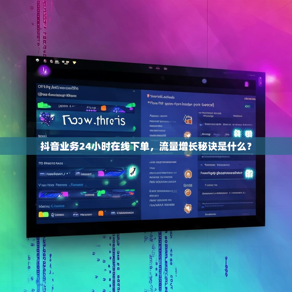 抖音业务24小时在线下单,流量增长秘诀是什么?