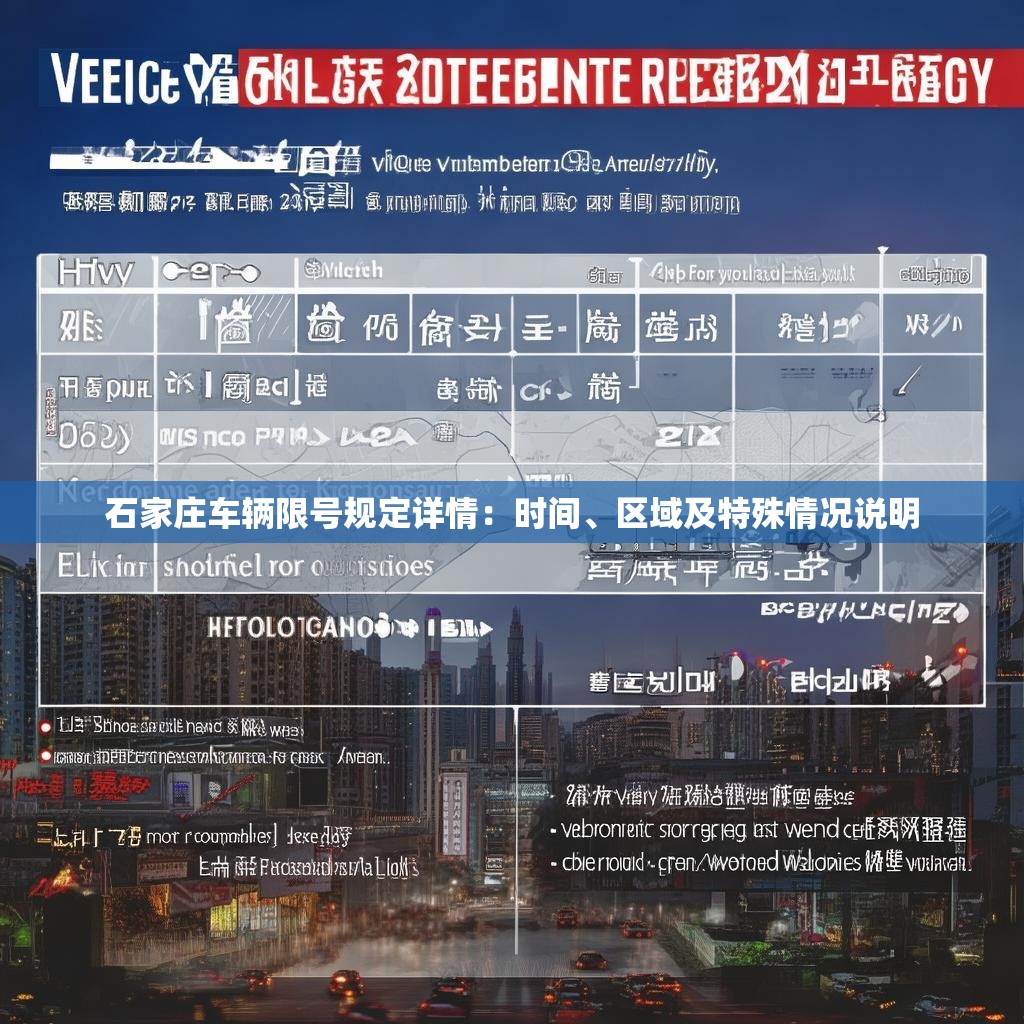 石家庄车辆限号规定详情：时间、区域及特殊情况说明