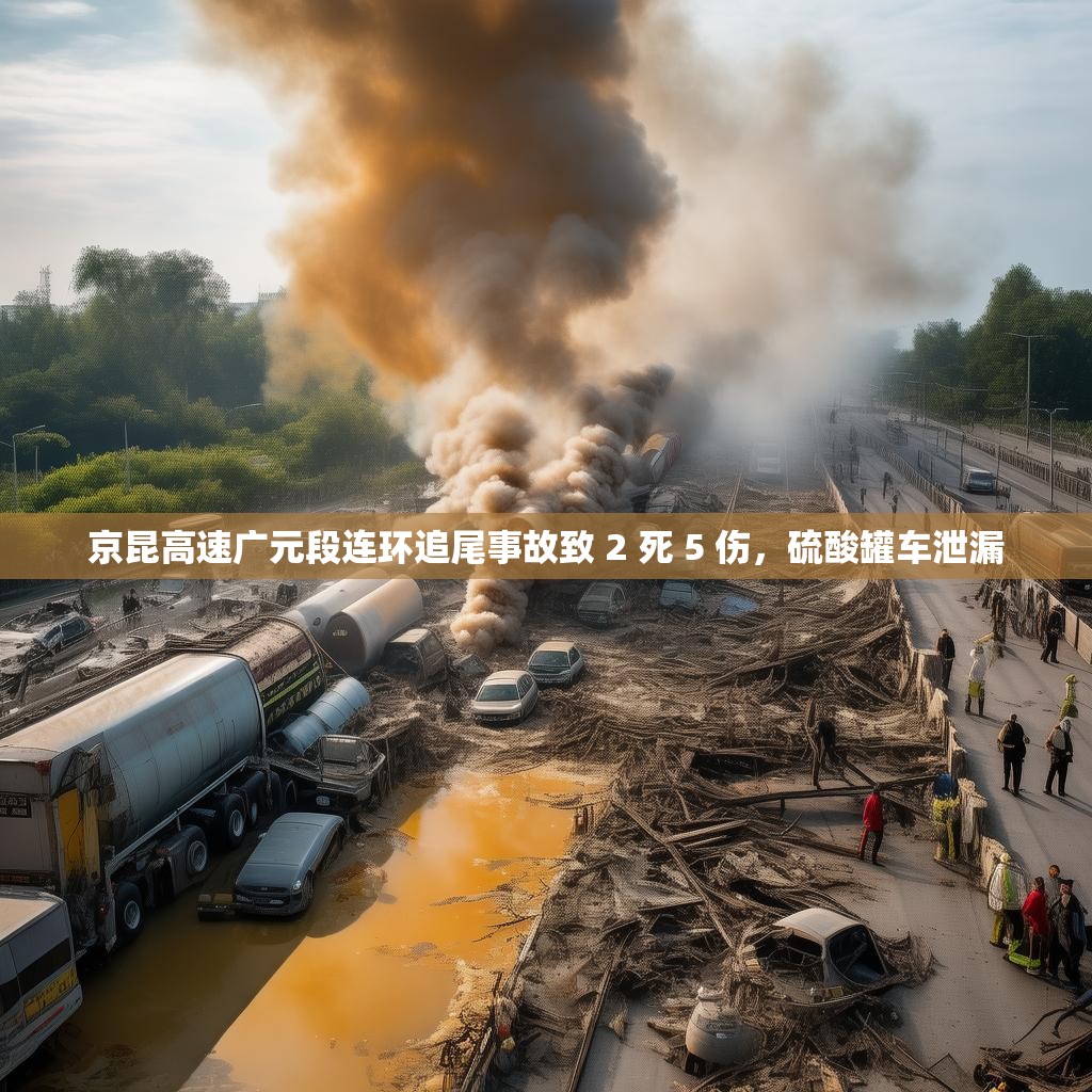 京昆高速广元段连环追尾事故致 2 死 5 伤，硫酸罐车泄漏