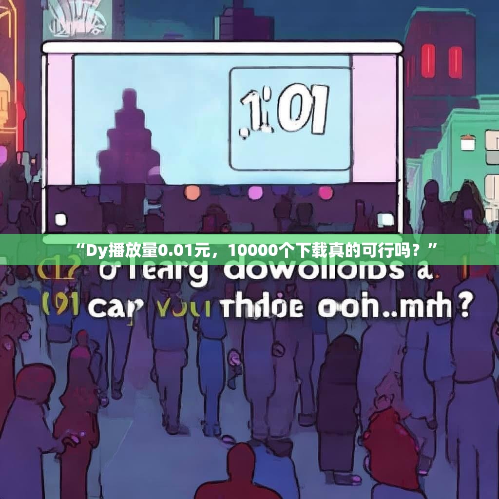 “Dy播放量0.01元，10000个下载真的可行吗？”