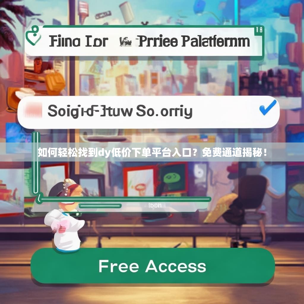 如何轻松找到dy低价下单平台入口？免费通道揭秘！