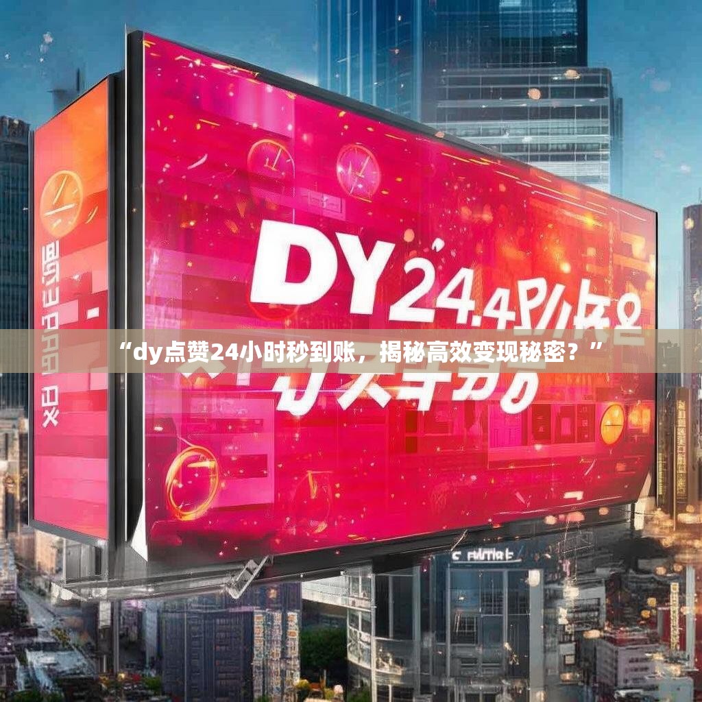 “dy点赞24小时秒到账,揭秘高效变现秘密?”