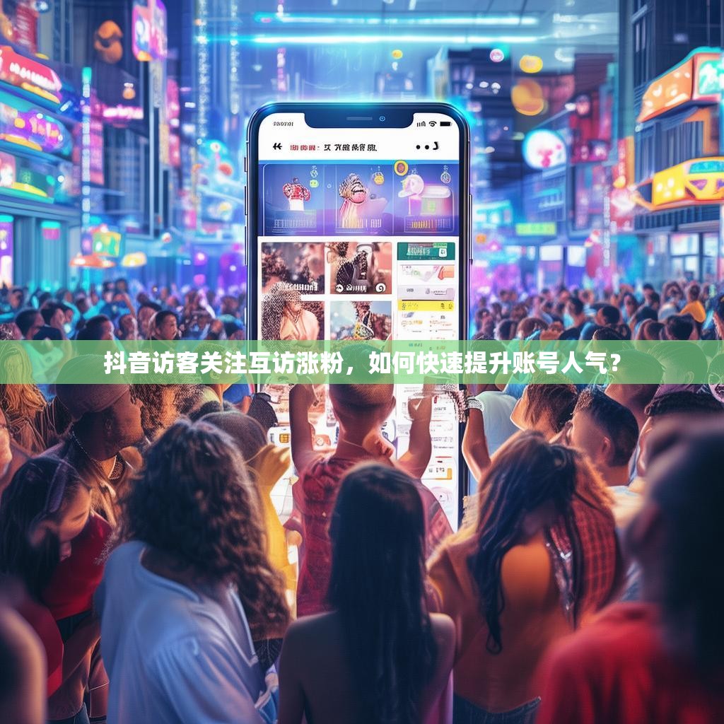 抖音访客关注互访涨粉,如何快速提升账号人气?
